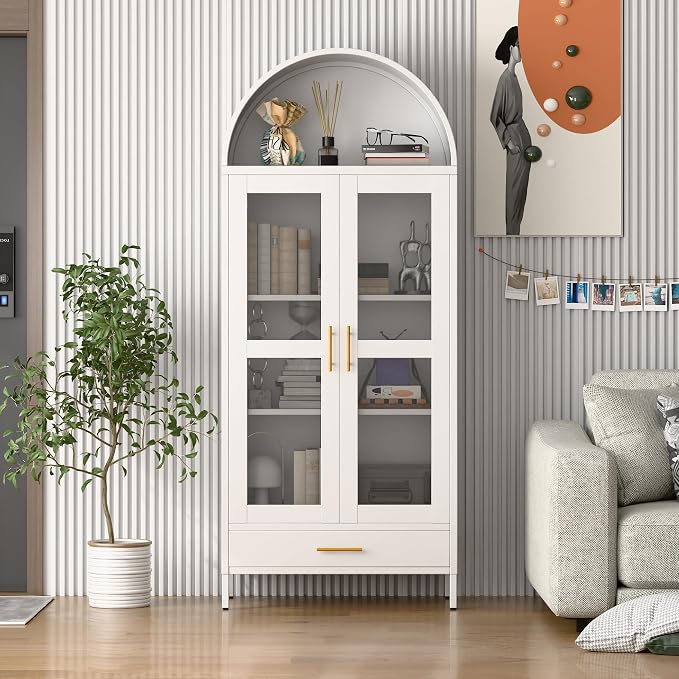 VEXPOR 73" Tall Arched Display Cabinet - Image 7
