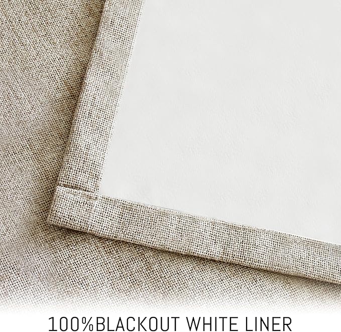 Yakamok Natural Linen Textured Curtains 63 Inches Long - Image 3