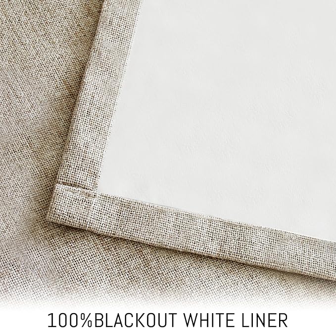 Yakamok Natural Linen Textured Curtains 84 Inches Long - Image 3