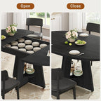 Extendable Dining Table, Round Kitchen Dining Room Dinner Table - Image 8