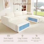Vesgantti 119" Oversized U-Shaped Modular Sectional Sofa, Corduroy Cloud Couch - Image 3
