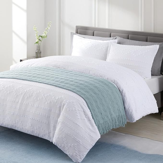 BOURINA Aqua Throw Blanket 50 x90 Inches Throw Textured Solid Soft Sofa Throw by BOURINA