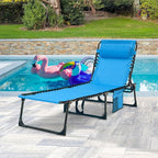 Folding Chaise Lounge Chair Bed Set of 2 - Image 2