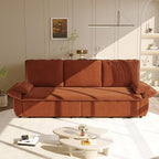 KEIKI 94.5" King Size 3-in-1 Convertible Sofa Bed, Pull-Out Sleeper Couch - Image 3