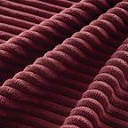 MIULEE Soft Corduroy Decorative Throw Pillow Covers Burgundy 18x18 | Set of 4 - Image 4