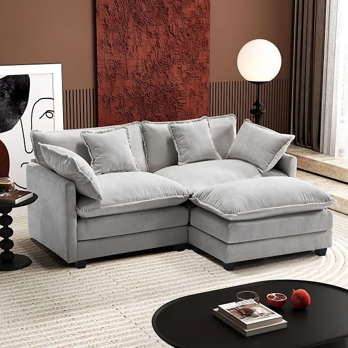Ihanherry 77" L Shaped Modern Sofa Modular Sectional Cloud Couch by iHanHerry