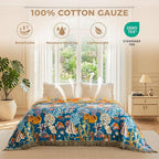 LUTBM Throw Blanket for Bed 100% Cotton Blankets for Bedroom Living Room Summer - Image 3