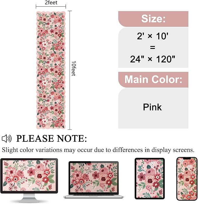 DUKINO 2x10 Runner Rug for Hallway, Washable Kitchen Rug Non Slip, Low Pile - Image 2
