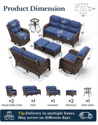 HILLGA 7-Piece Luxury Patio Furniture Set - Image 2