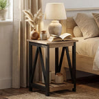 ChooChoo Farmhouse End Table, Rustic Vintage End Side Table - Image 2