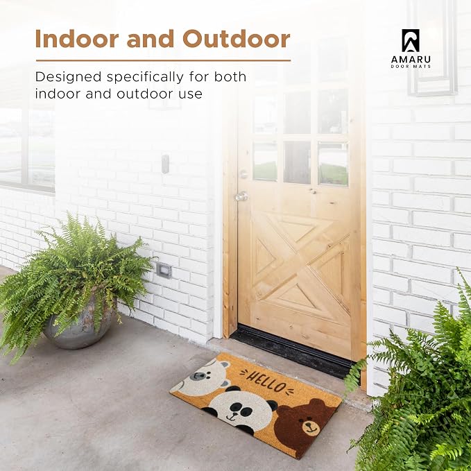 Coir Welcome Mat, 17 x 29 in | 100% Natural Coir, Anti-Shedding, Durable PVC - Image 4