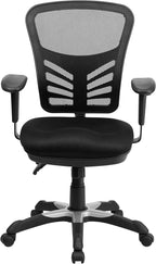 Flash Furniture Nicholas Mid-Back Black Mesh Multifunction Executive Swivel - Image 5