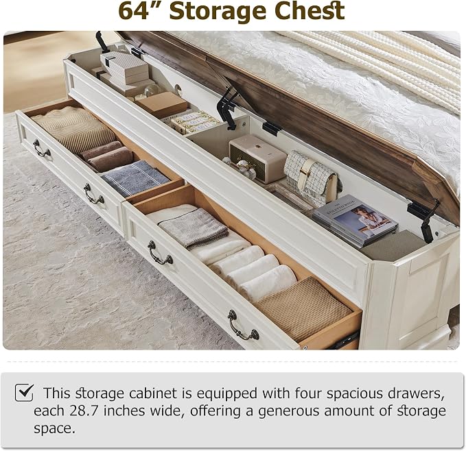 T4TREAM Farmhouse Queen Bed - Image 4