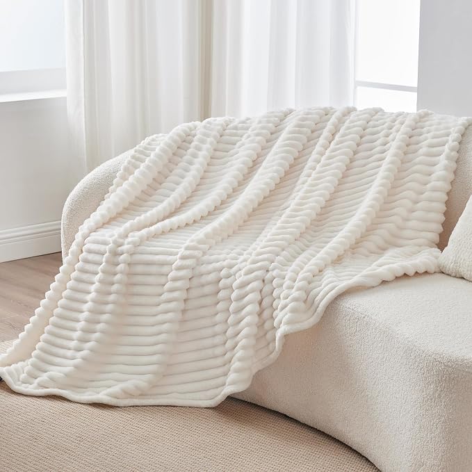 BEDELITE Ribbed Fleece Throw Blanket - Image 7