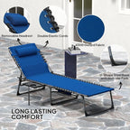 Outsunny Folding Chaise Lounge Chair Outdoor Tanning Chair - Image 5
