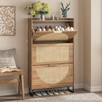 Maupvit Rattan Shoe Storage Cabinet - Image 5