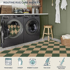 Lahome Checkered Easy Jute Kitchen Runner Rug, 2x8 Outdoor Rugs Washable | - Image 4