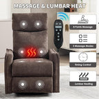 Trustyue Swivel Rocker Recliner Chair, 360° Swivel Recliner - Image 5