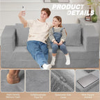 Futon Sofa Bed with Pillow, 3-in-1 Sleeper Sofa Bed with Removable Cover - Image 7