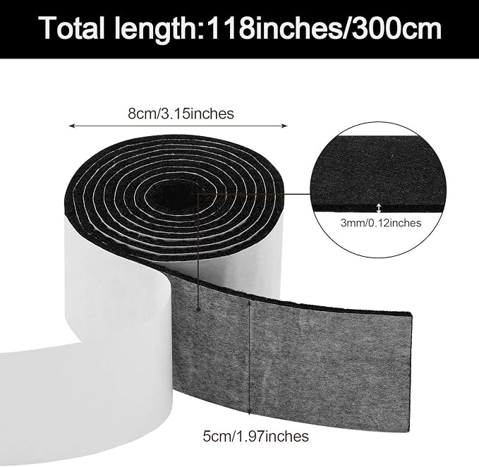 Shappy 2 Packs 120 x 2 x 0.12 Inch Felt Strips - Image 3