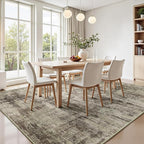 9x12 Area Rug for Living Room, Abstract Washable Non-Slip Large Rugs, Dining - Image 3