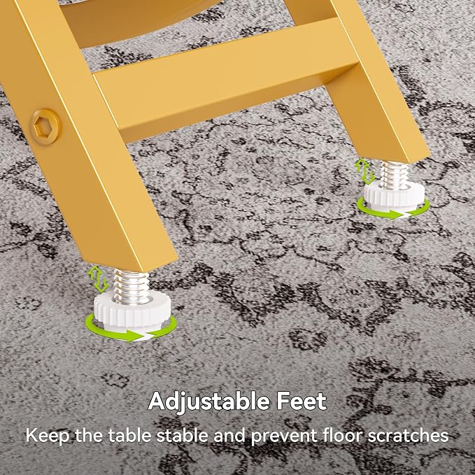 LITTLE TREE End Table, 4-Tier Narrow Faux Marble Side Table - Image 7