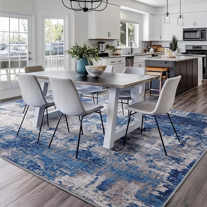 RELEANY Washable 7'x10' Abstract Area Rug - Image 8