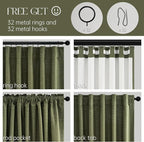 Topfinel Long Curtains for Living Room Custom 105 Inch, Sun Blocking Elegant - Image 5