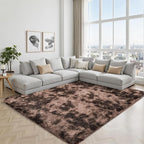 PLHXFR 5x7 Area Rug Living Room: Fluffy Bedroom Soft Shag Rug Coffee Brown | - Image 7