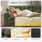 Homkdom 3 Seater Convertible Folding Sofa Bed, Pull Out Sleeper Sofa - Image 7