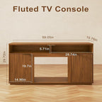 2-Piece Fluted Living Room Set Includes 31.5" Fluted Lift Top Coffee Table - Image 3
