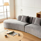 Container Furniture Direct 132" Curved Sofa - Image 4