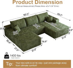 108" Sectional Couches for Living Room Cloud Couch Sofa - Image 2