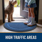 OLANLY Half Circle Front Door Mat Outside 29.5x17 All-Season Rubber Doormat | - Image 7