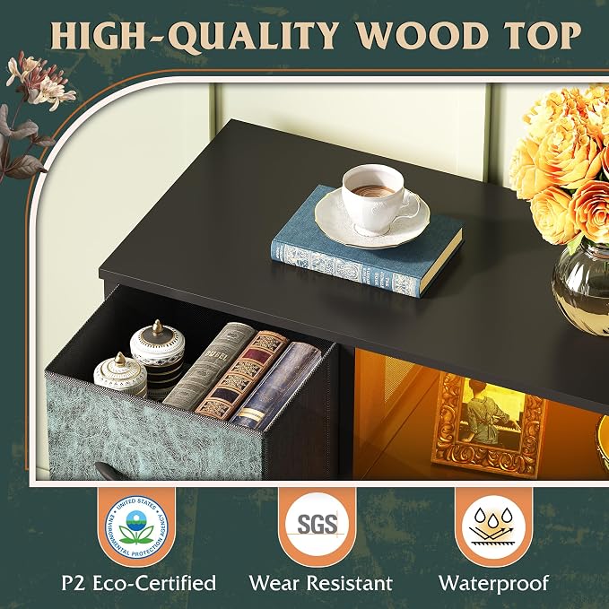 WLIVE Dresser TV Stand for 45, 55 inch TV, Entertainment Center - Image 8