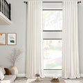 Cream Linen Curtains 168 Inches Long by Nanspring