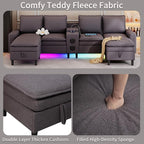 Sectional Couches for Living Room, 4 Seat Sectional Sofa - Image 6