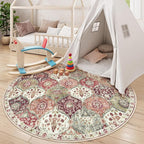 Lahome Moroccan Washable Round Rugs, Non-Slip Soft Round Rug 4ft Ultra-Thin | - Image 3