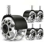 RidRed Office Chair Wheels, Smooth & Quiet Rollerblade Casters Wheels, Heavy by RidRed