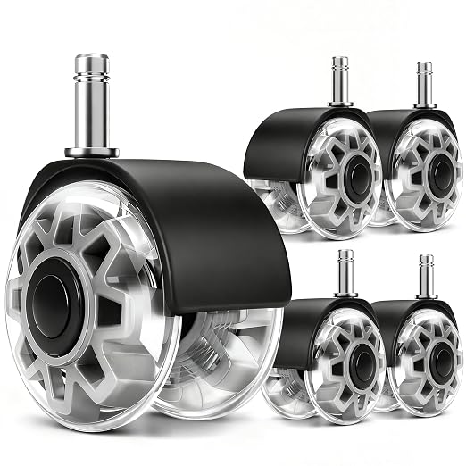 RidRed Office Chair Wheels, Smooth & Quiet Rollerblade Casters Wheels, Heavy by RidRed
