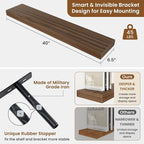 fuqing Floating Shelves for Wall, Wall Mounted Wood Floating Shelf - Image 3