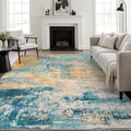 10x14 Area Rug Living Room: Modern Washable Soft Carpet Rosy Haze | by FXRHLP
