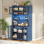 VilroCaz 70.9" Tall Farmhouse Kitchen Pantry Buffet Cabinet - Image 4
