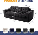 MAXYOYO Oversized Loveseat Sofa Couch, Upholstered Bean Bag Chair Cloud 3-Seat - Image 2
