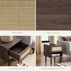 mopio Haylee Rattan Side Table, Small Accent Tables - Image 6