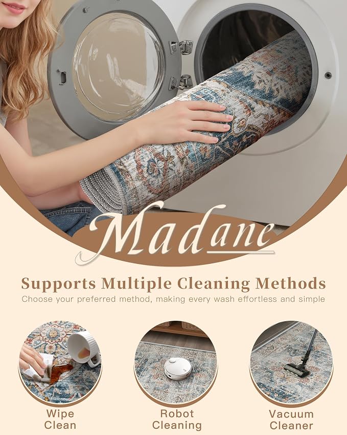 Madane Washable Runner Rugs 2x12 Long - Image 12