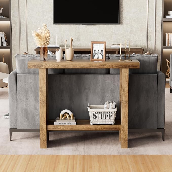 LIFECHOVY Farmhouse Wood Entryway Table Narrow Console Tables - Image 8