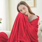 BEDELITE Fleece Blanket Soft Plush King Size Bed Blanket Red 108"x90" | Ultra - Image 3
