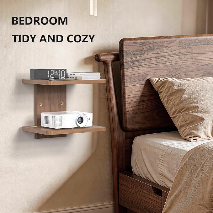 WALI Floating TV Shelf, 2 Tier Projector Shelf - Image 6