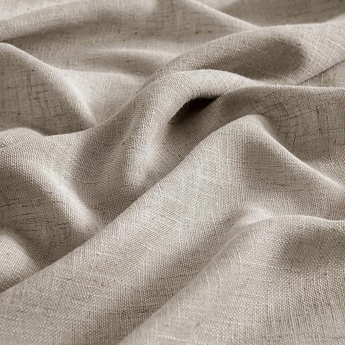 MIULEE Burlywood Birch Linen Curtains 52x72 Inch Long 2 Panels - Image 4
